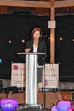 Acting Sussex County Prosecutor Carolyn Murray speaks at a candlelight vigil marking Domestic Violence Awareness Month on Oct. 22 on the Sussex County Community College campus. (File photo by Maria Kovic)