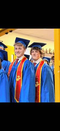 Joe and Tom Smart at graduation.