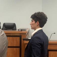 Jeronimo Toro, 18, of Sparta pleads guilty to one count of disorderly conduct in Municipal Court. (Photo by Bryan Fumagalli)