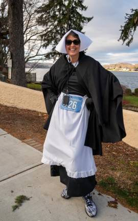 Runner Julia Scales dressed for the holiday.