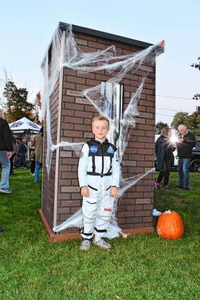 Ryan Haines is dressed as an astronaut.