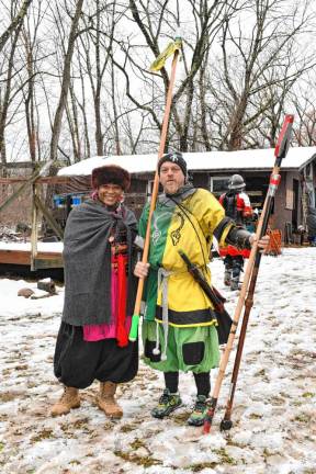 Re-enactors show off skills in battle