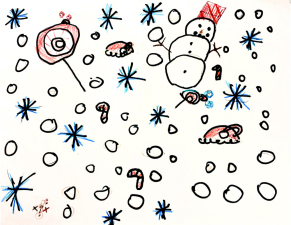 A snowy scene by Nova Rosequist, 7.