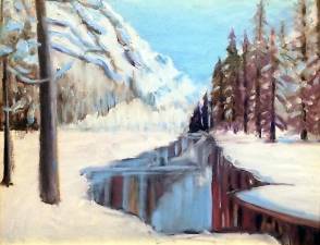 Susan Miiller, “Winters Passage,” oil