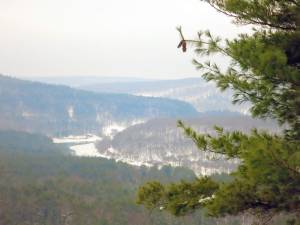 The Delaware River Valley from the top of Tusten Mountain on Sunday (Photo by Pamela Chergotis)