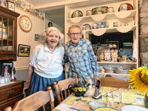 <b>Jennie Sweetman with her brother Cornelius Vander Stad of Pequannock in 2021. (Photo by Bill Truran)</b>