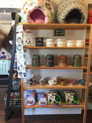 Bowl Central at Wagg More features a variety of pet bowls and treat jars made by local artists.