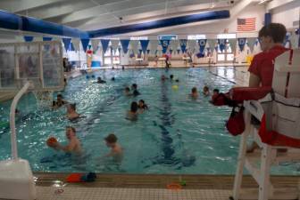 The pool is full during the Winter Carnival on Saturday, Jan. 25 at the Sussex County YMCA in Hardyston. (Photos by Nancy Madacsi)