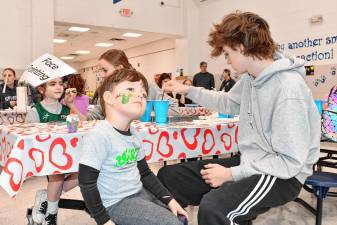 Alexander Cleaveland has his face painted at the Winter Carnival on Saturday, Feb. 1 at Sparta Middle School. (Photos by Maria Kovic)