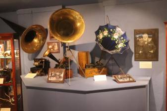 Several phonographs were displayed in the Edison exhibit at the Van Kirk Museum in Sparta. (Photos provided)