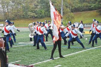 LV1 The Lenape Valley Regional High School Marching Band competes Saturday, Sept. 28 in the Highlander Marching Classic in West Milford. (Photo by Rich Adamonis)