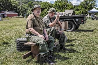 Vietnam War era veterans attend the Sparta Historical Society’s Military History and Appreciation Day on June 15 at the Van Kirk Homestead Museum. (Photos by Mary Fettes)