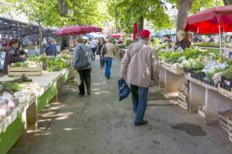 Don’t forget to grab some fruits and veggies at the market!