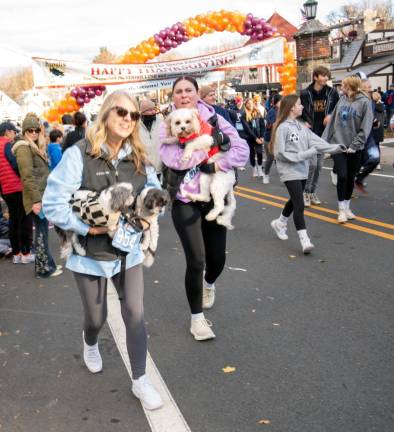 Some Turkey Trot participants brought their furry friends.