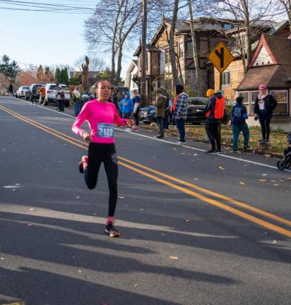 Jaylyn Barkley was the first female to finish the 5K.