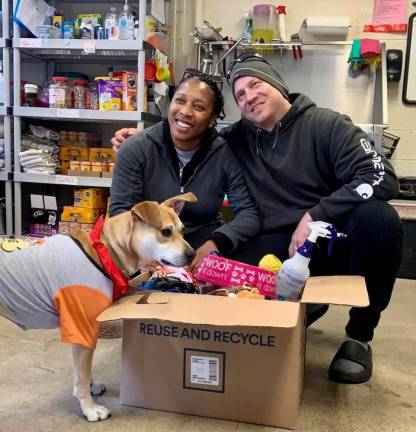 After 14 months at the shelter, Sonny found a new home with Jamila and Chris Rosal of Newfoundland. (Photos courtesy of the West Milford Animal Shelter Society)