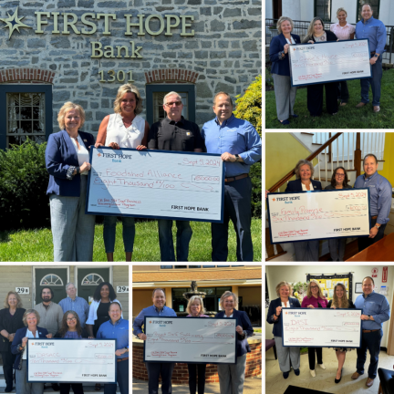 First Hope Bank aids 6 nonprofits