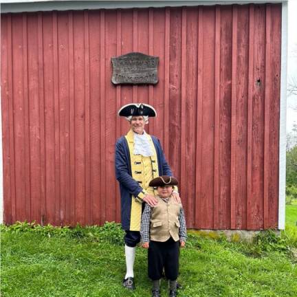 DR3 Paul Chechur, dressed as George Washington, poses with Heath Ziccardi. Checkur is a member of the Sons of the American Revolution.