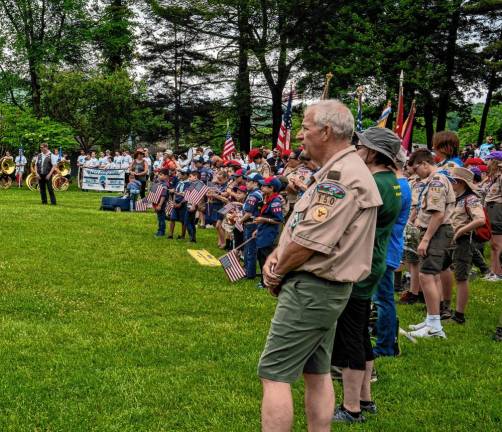 Parade participants at the ceremony.