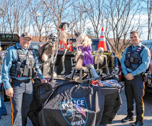 Sparta Police Cpl. Craig ‘CJ’ Graverholz and Patrolman Paul Wenzel.