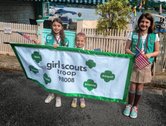 Girl Scouts Briana Danes, Ashly Dans and Nola Julliana.