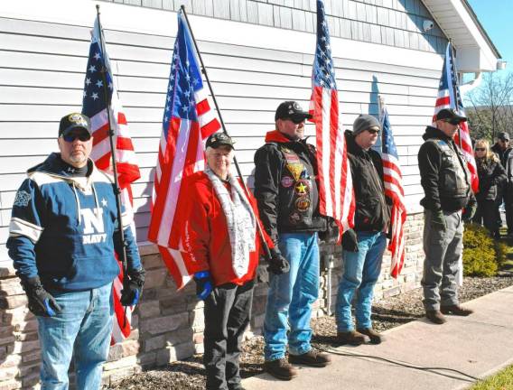 The honor guard at the Northern New Jersey Veterans Memorial Cemetery in Sparta. (Photo by Maria Kovic)