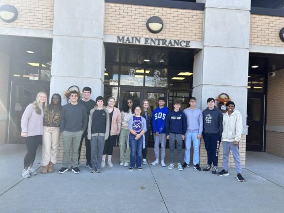 From left are Keara Hynes, Praise Ojo, Daniel Perez, Rowan Mendel, Griffin Brawer, Kaylee Handzus, Lynessa Marrow, Laura Scheri, Anna Yerofeyev, Vaiden Pollard, Charles Canzoniero, Dean Stas, Nathaniel Rogoff and Ayush Iyer. Not pictured are Isabella DiGioia, Dana Dunbar, Ella Duphiney and Julian Laznik-Moraghan.