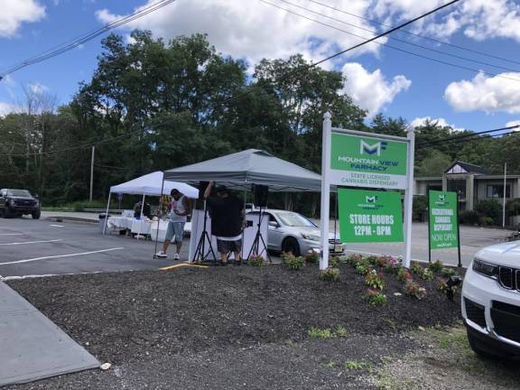 Music and food were set up for the grand opening of Mountain View Farmacy in Newfoundland.