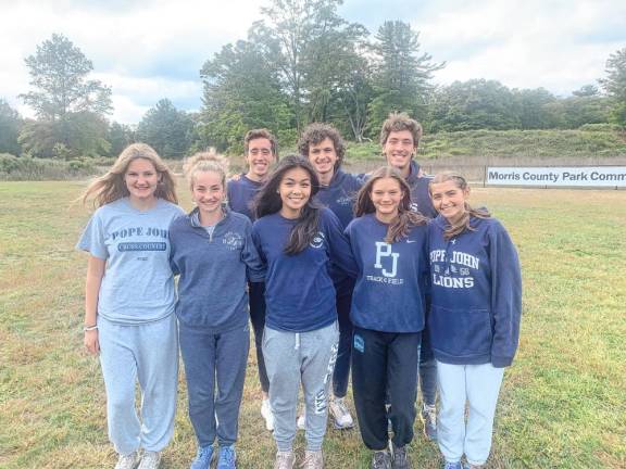 There are eight seniors on the Pope John cross country team. (Photo provided)