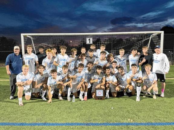 The Sparta High School boys soccer team includes 20 seniors. (Photo provided)