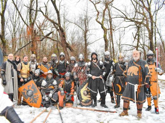 Re-enactors show off skills in battle