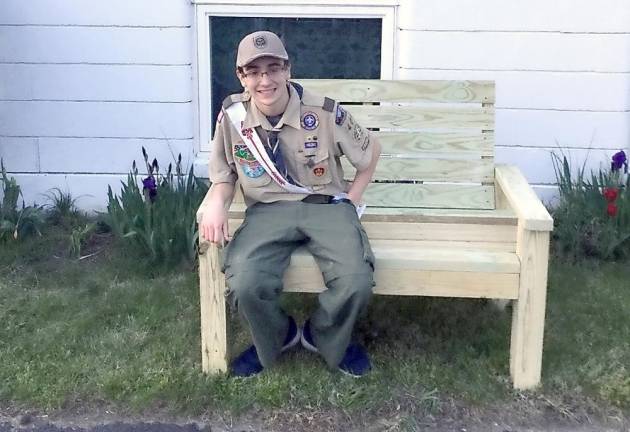 Paul Brandt on one of the new benches (Photo provided)