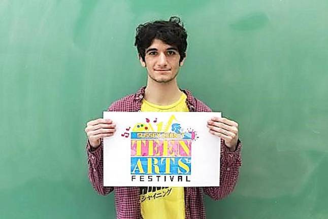 Anthony Klein, a graphic design student at SCCC, has won the SCCC Teen Arts logo design contest. His work will be on display at the college's Teen Arts Festival on March 17, 2020.