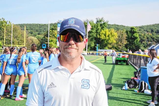 Sparta High School varsity girls soccer head coach Daniel Trappe.