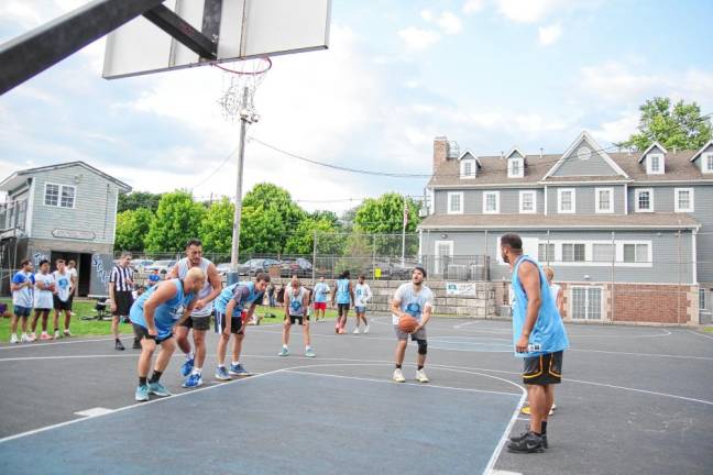 A Team Reilly player on the foul line.