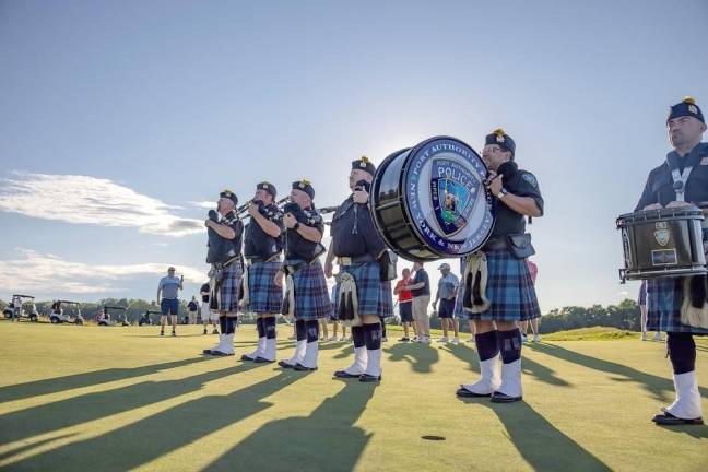 The Port Authority Police Department Pipe &amp; Drum Band performed at the Crystal Springs Resort Law Enforcement Open on July 6.