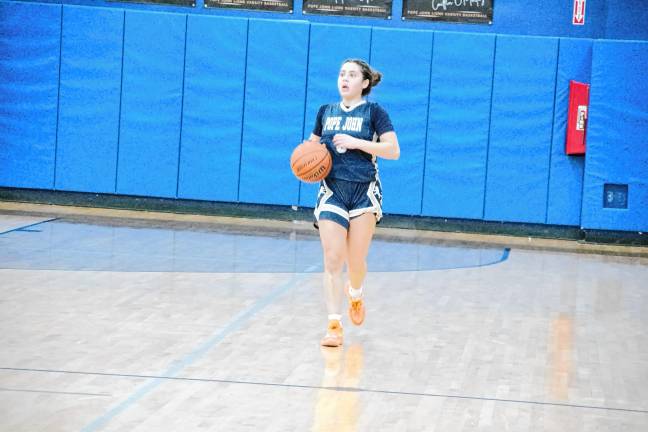 Pope John's Katie O'Keefe scored 10 points, grabbed six rebounds and is credited with two steals.