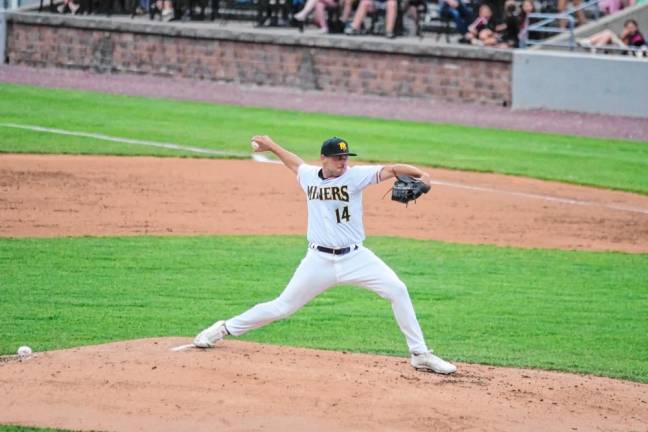 Sussex County Miners starting pitcher Jimmy Boyce threw for two innings and allowed eight runs before being relieved.