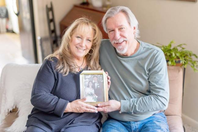 Karen and Geoffrey Doubleday of the Lake Mohawk area of Sparta dated for 12 years before they tied the knot 31 years ago in March. (Photos by Sammie Finch)