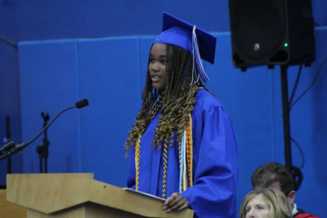 Norene Williams spoke during the commencement ceremony.