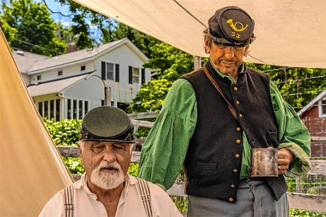 Civil War re-enaactors at the Sparta Historical Society’s Military History and Appreciation Day on June 15 at the Van Kirk Homestead Museum. (Photo by Mary Fettes)