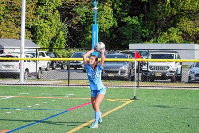 Sparta's Alyssa Ciaburri throws the ball into play.