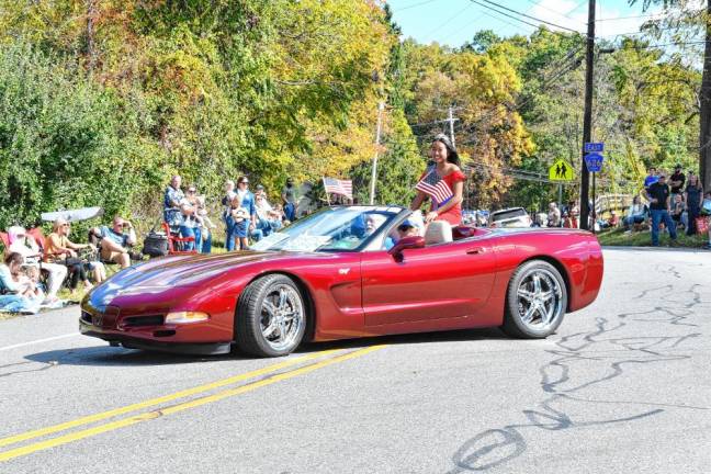 Miss Hampton Township Caley Faith Cortezano rides in the parade.