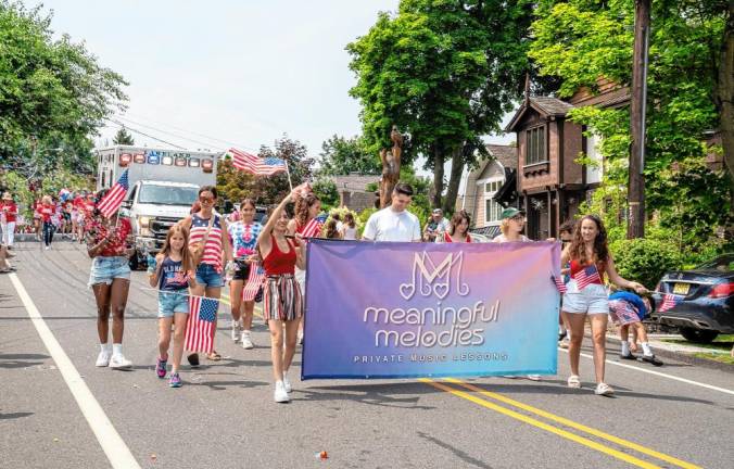 Meaningful Melodies students march in the parade.