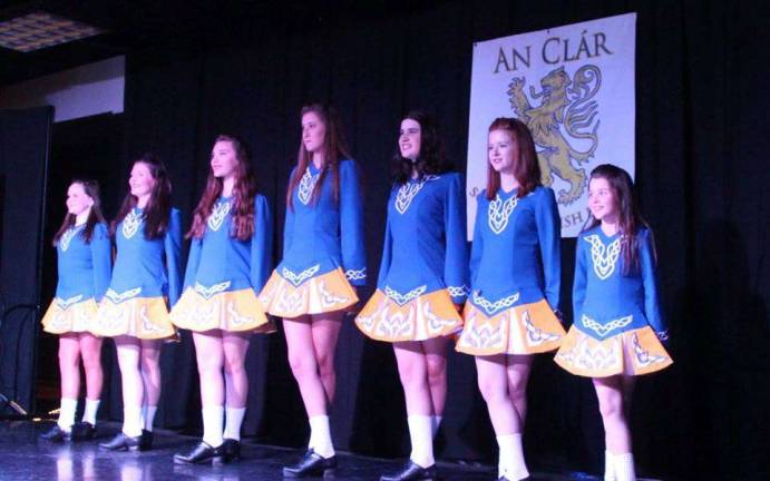 An Clar dancers at the annual dinner dance. From left, Nora, Kassie, Maura, Morgan, Isabella, Bridget and Elizabeth