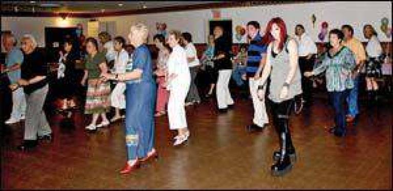 Dancing and socializing at the Elks Lodge