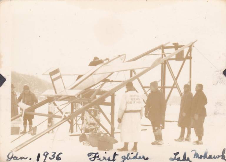 $!A scene from Lake Mohawk in January 1936. (Photo courtesy of Sparta Historical Society from their Spaulding Postcard Collection)